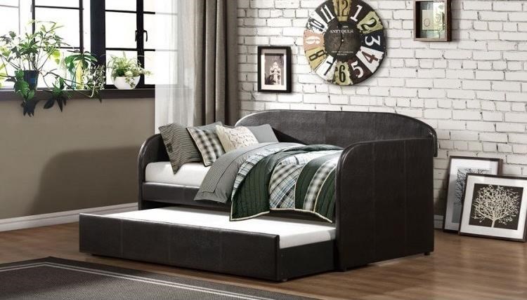 Homelegance Daybeds 4950A+B Casual Roland Upholstered Daybed with